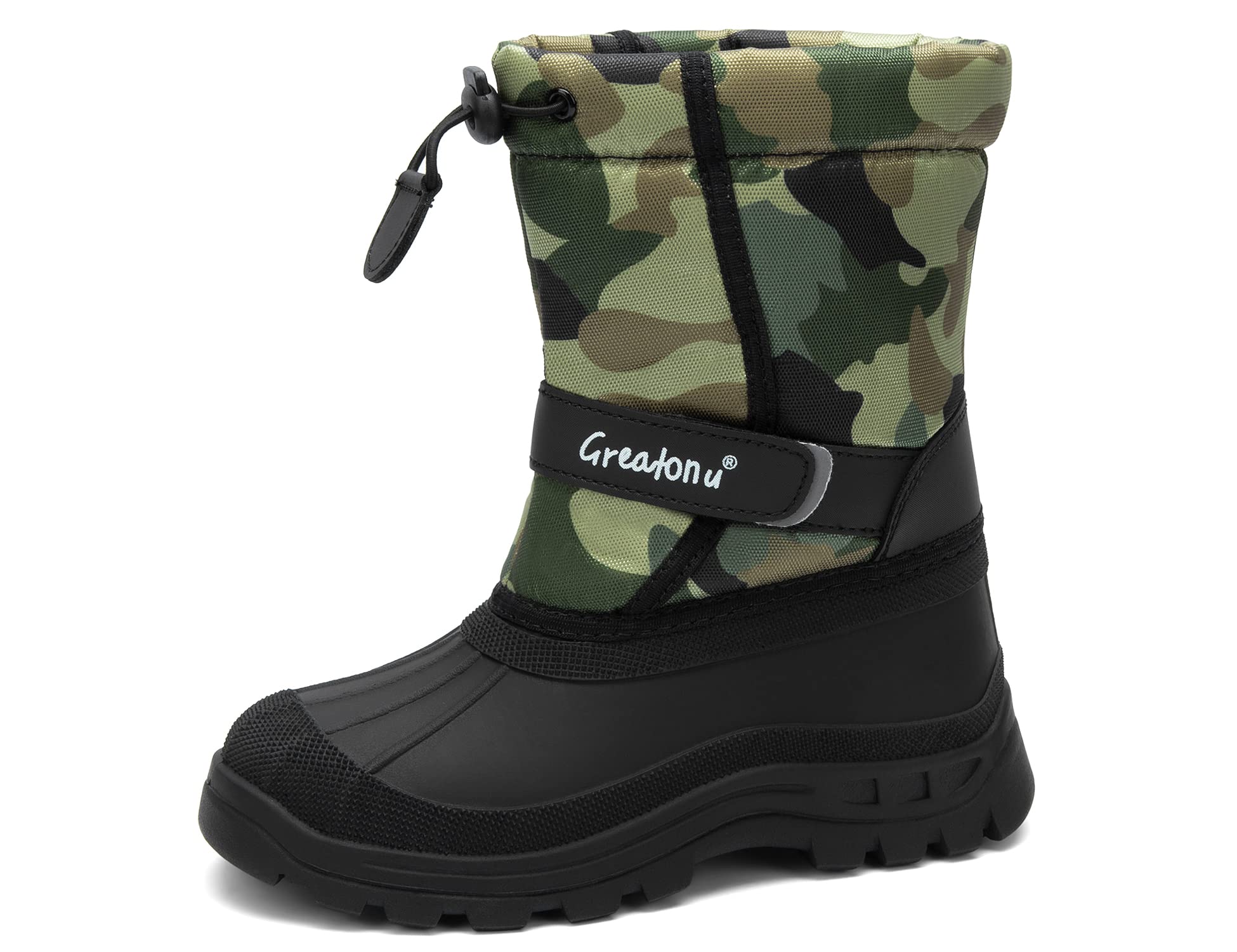 Greatonu Schneestiefel Jungen Mädchen Winterstiefel Kinder Winter Outdoor Warm Wasserdicht Gefüttert Stiefel Unisex