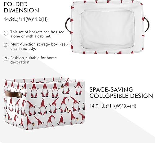 Miniatura 17 de senya Cesta de almacenamiento de Pascua con asas, huevos de Pascua, tela de conejo, contenedores de almacenamiento plegables para almacenamiento, 15