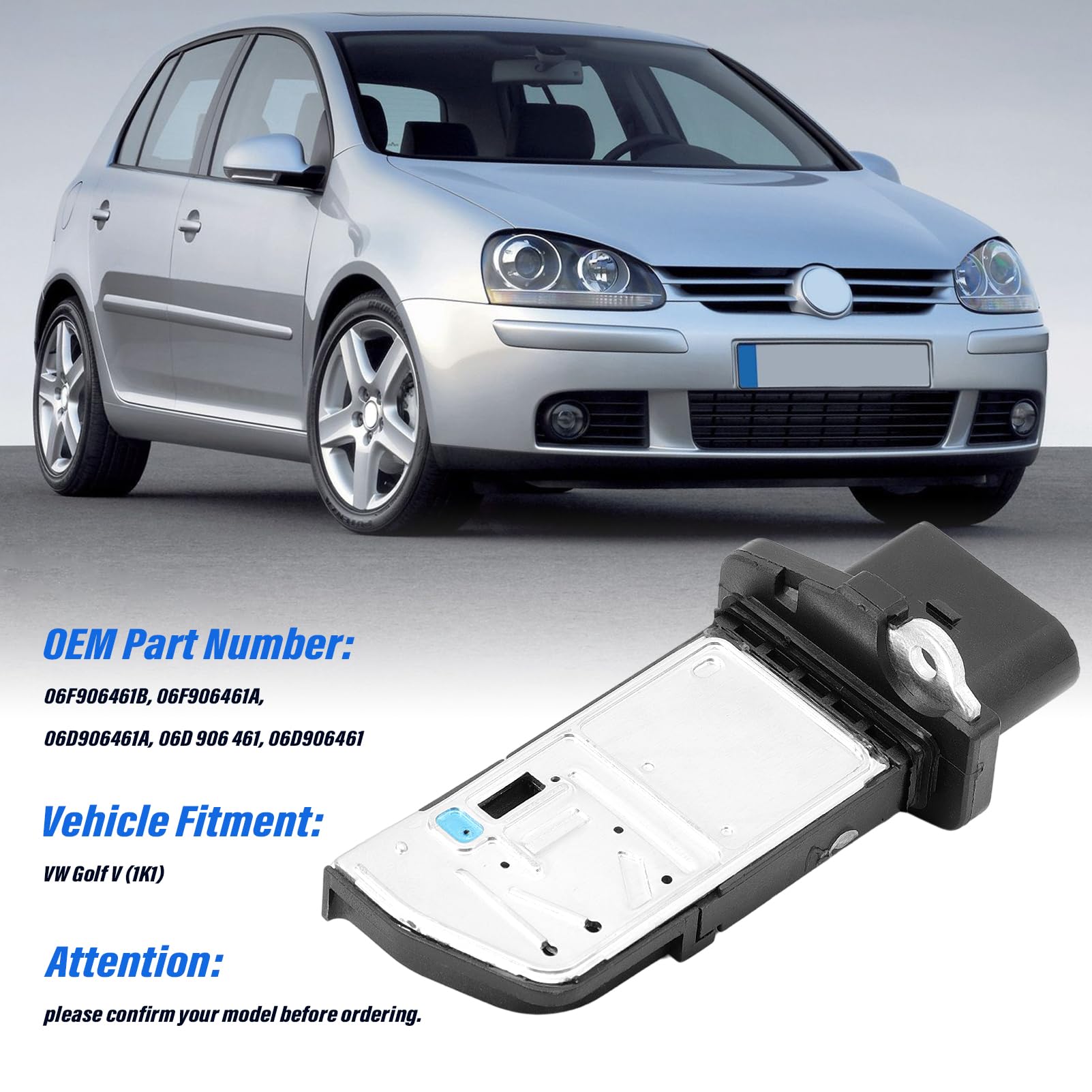 Sensor masa aire 5 pines 06F906461A apto para A3 TT Altea L-n Toledo Oct EOS Golf J-t P-s S-c Air Quality Sensor