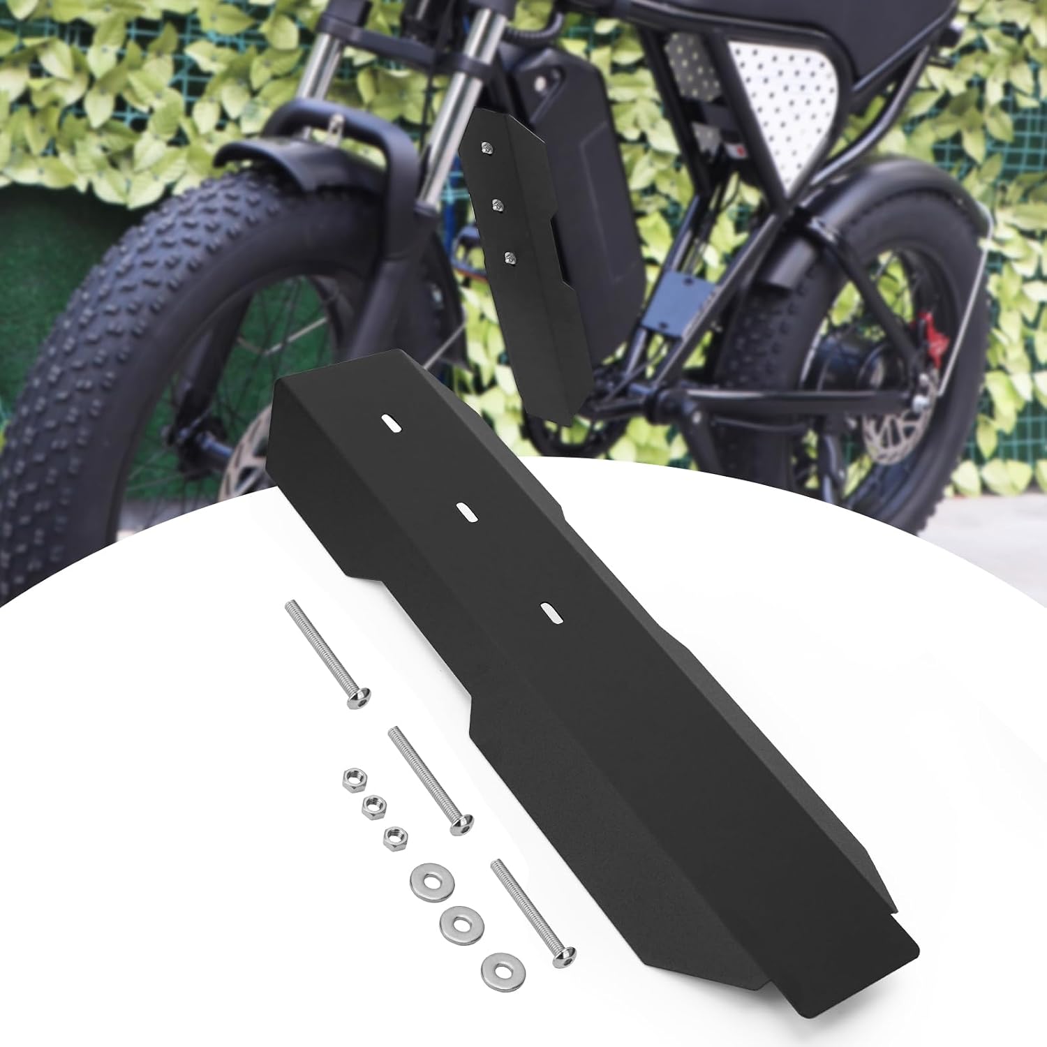 Upgraded Extended Version Middle Fender Splash Mud Guard for YVY & TST E-bike, Thickened Steel Mudguard,Central Dirt Protector Middle Mudguard Flap Middle Dust Cover for Ridstar