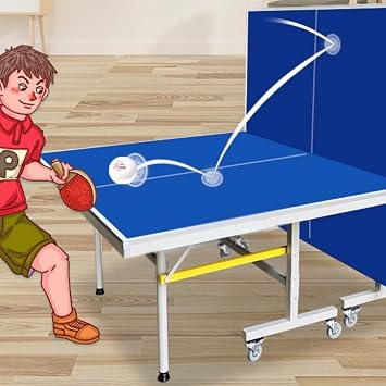 Table Tennis Table 99-45 Folding Movable Simple Standard Competition Table Tennis Table, Indoor Ping Pong Table W/Quick Clamp Table Tennis Net & Post Set - 10 Minute Easy Assembly