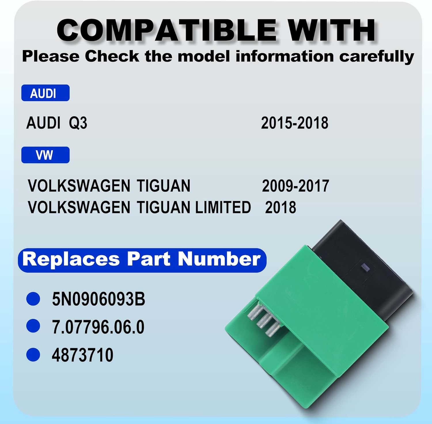 AITKEN Fuel Pump Control Module for AUDI Q3 VOLKSWAGEN TIGUAN Ref #5N0906093B.