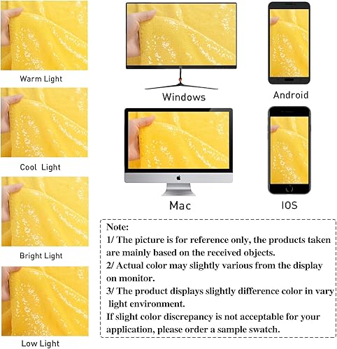 Miniatura 7 de DUOBAO Mantel redondo de lentejuelas amarillo de 60 pulgadas, mantel redondo de lentejuelas con purpurina para decoración de cumpleaños, decoración