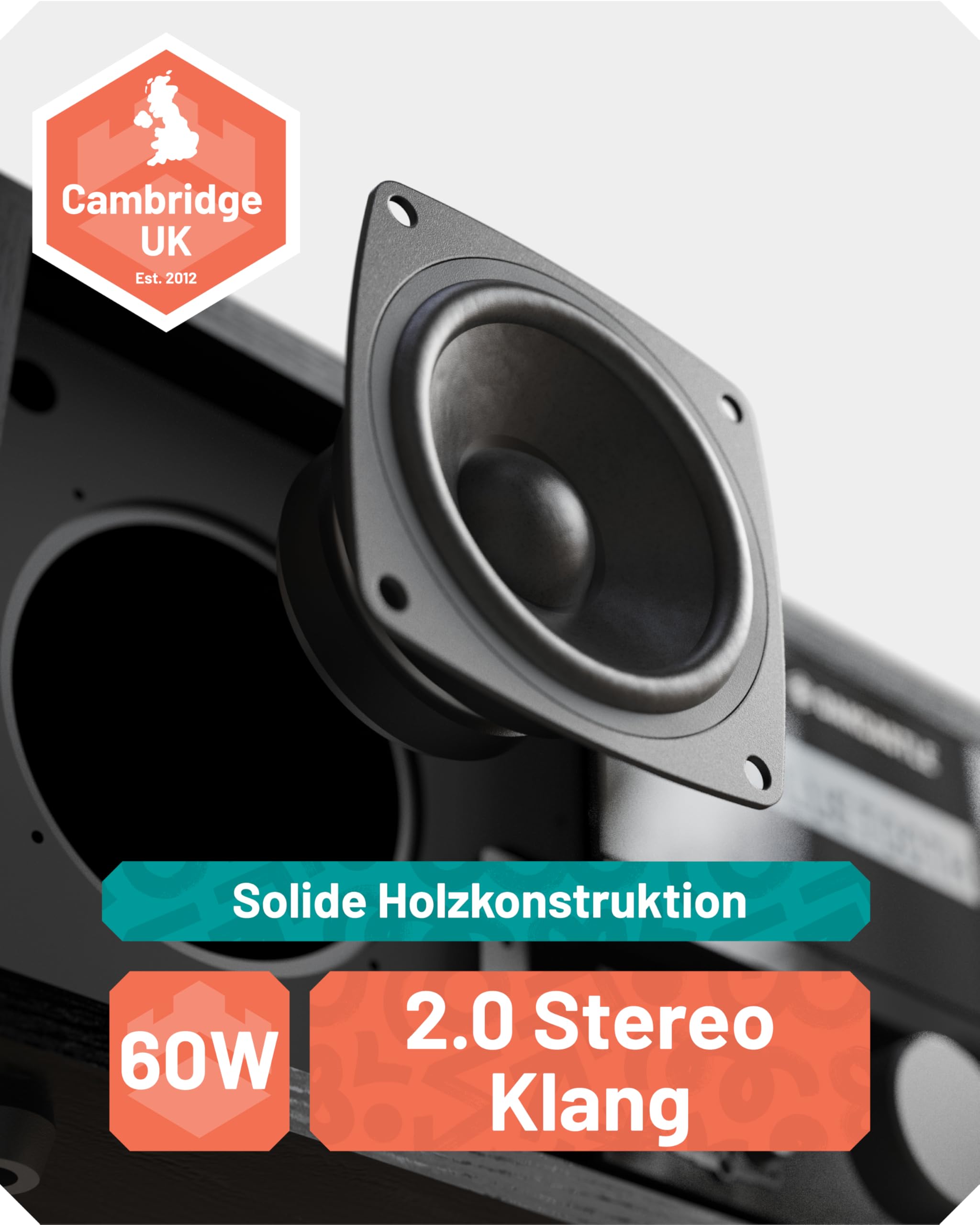 DAB Radio mit CD Player und Bluetooth | 60W Stereoanlage | Kompaktanlage mit USB | CD Player HiFi | UKW Radio Musikanlage | Digitalradio mit CD Player & Fernsteuerung | Küchenradio | OAKCASTLE DAB500