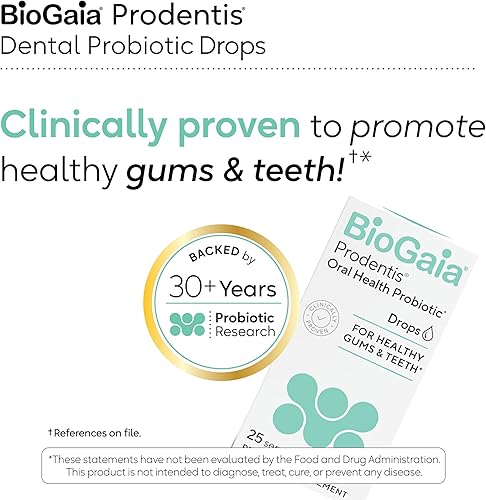 Miniatura 3 de BioGaia Prodentis | Gotas probióticas dentales | Promueve encías y dientes saludables | Defiende contra problemas dentales | Repone el microbioma
