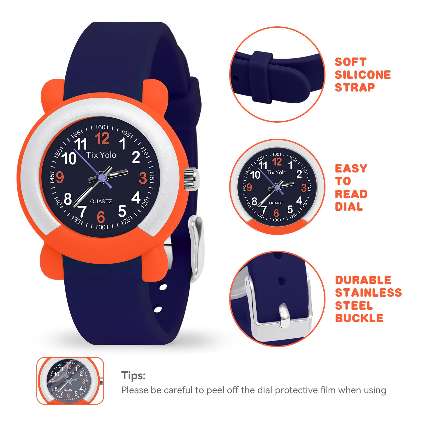 Kids Watch for Girls Boys,50M Waterproof Accurate Timekeeping Children Learning Time Easy to Read Student Sports Outdoor Analog Watches for Kids Toddlers Ages 3-8