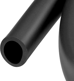 sourcing map Foam Tubing, 30mm ID 40mm OD 2m Length Tube Covers for Handle Grip Support Pipe Insulation, Black