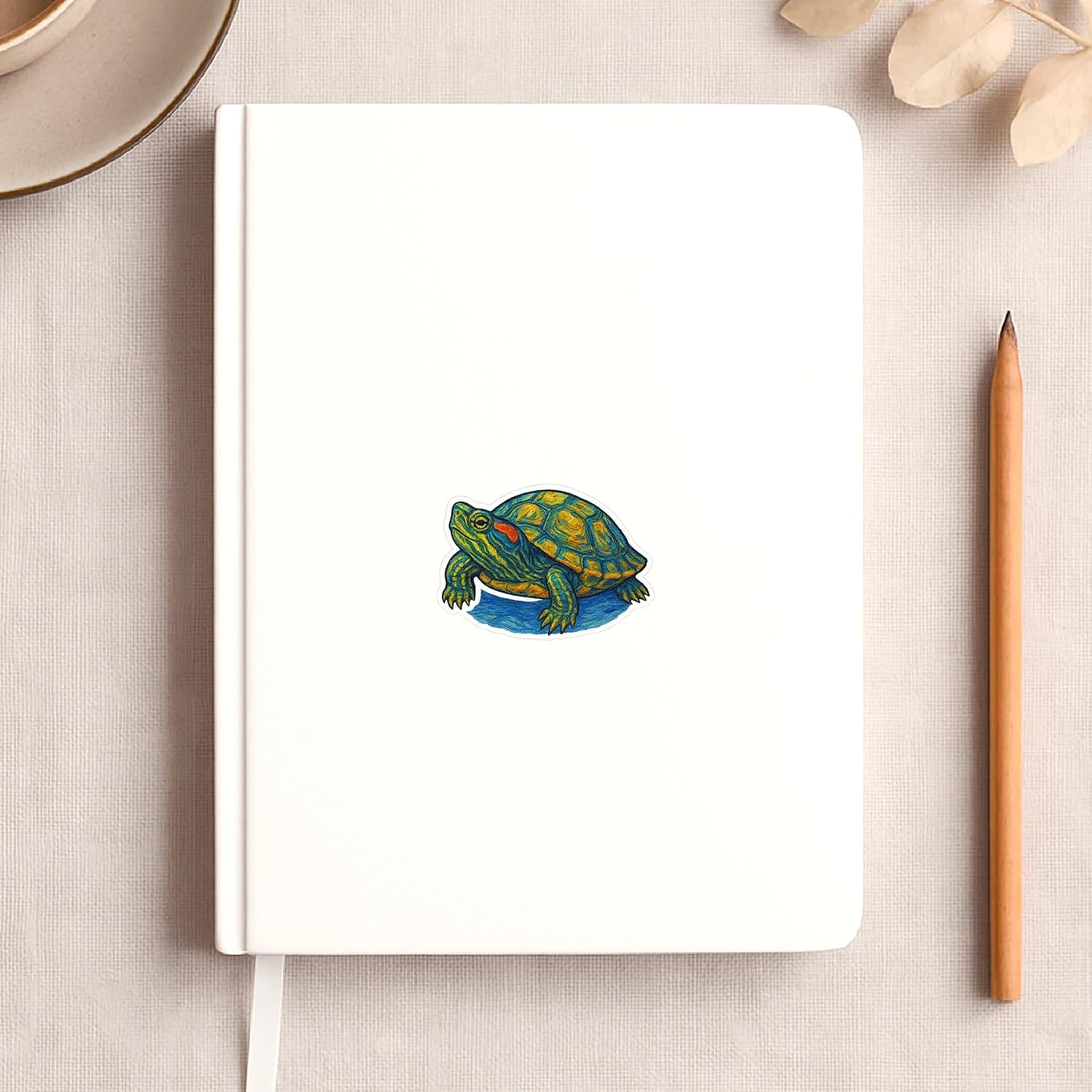 (3 Pack) Red-Eared Slider Post-Impressionist Gogh Style Sticker (3" x 2.25") image 5