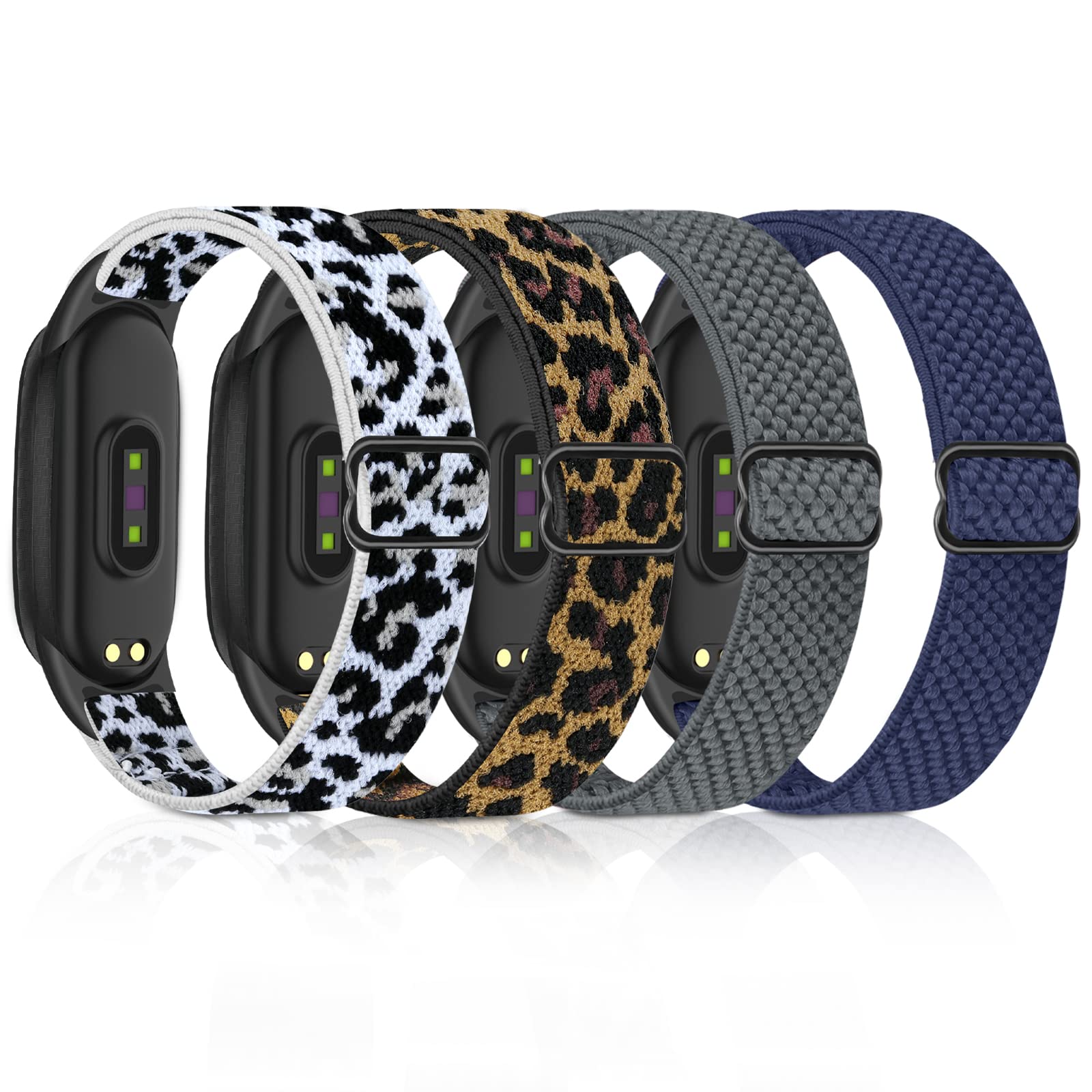 Verstellbare Nylon-Armbänder Für Xiaomi Mi Band 7/6/5 – Atmungsaktiv, Weich & Elastisch – 2 Stück Für Damen & Herren