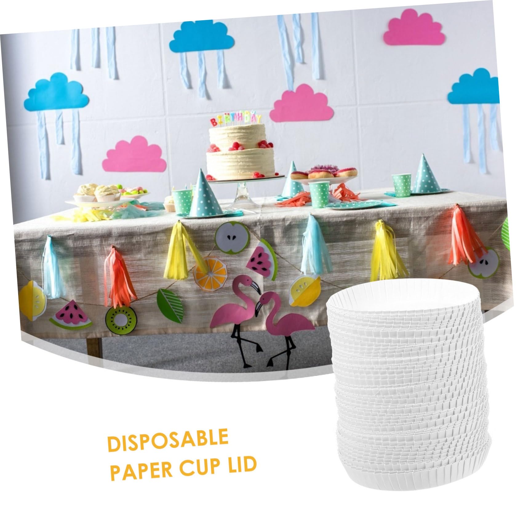 FOMIYES Hotel- Pcs Paper Cup Lids Disposable Drinking Cup Covers Cup Covers for Hot Beverages