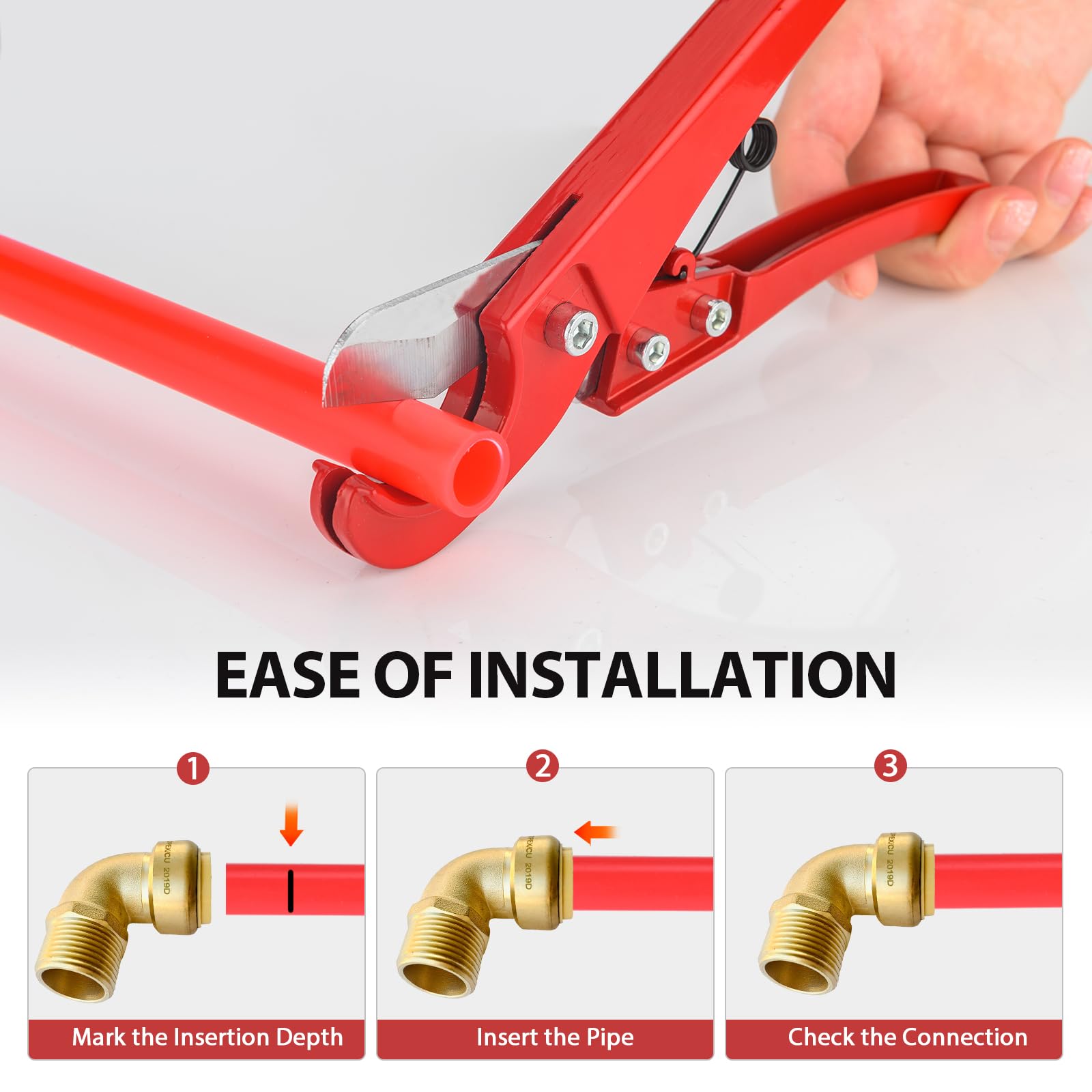 EFIELD - Codo NPT roscado macho de 3/4 pulgadas x 3/4 pulgadas para conectar Pex cobre, CPVC con una herramienta de clip de desconexión, sin plomo