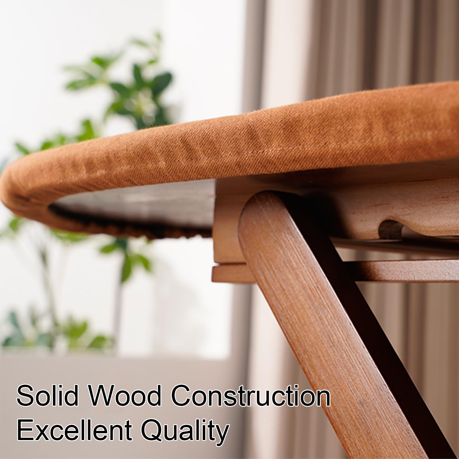 Tabla de Planchar Plegable Extragrande de Madera Maciza, Extra Ancha Mesa Planchar con Soporte de Hierro Extraíble y 3 Alturas Ajustables