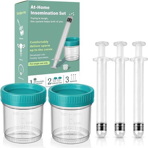 At Home Insemination Kit For Women, 3 Applicators + 2 Cups