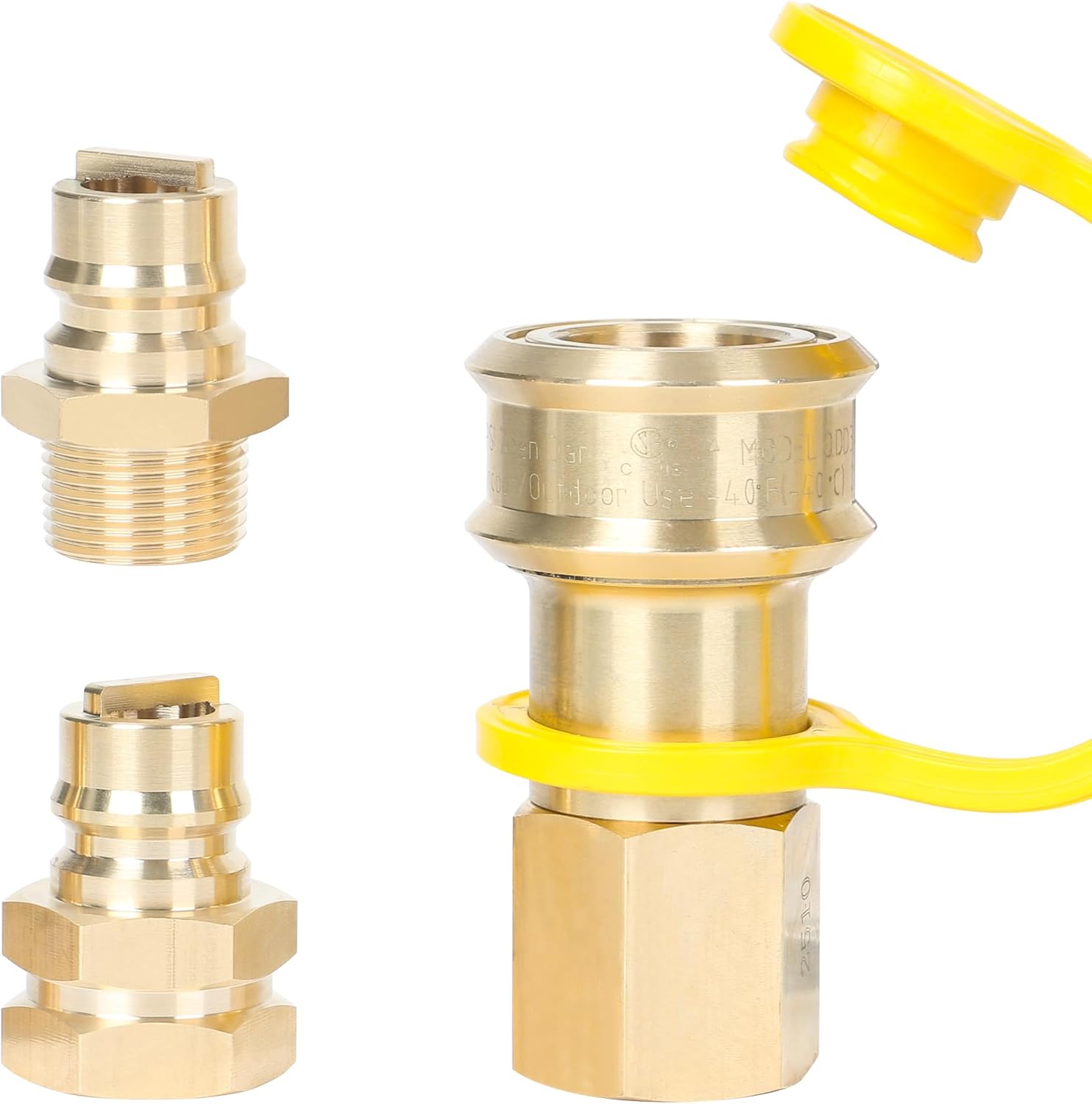 ATKKE 3/4" Quick Connect Natural Gas Fittings, Used for pipeline natural gas supply, quick connect Fittings, 4pcs