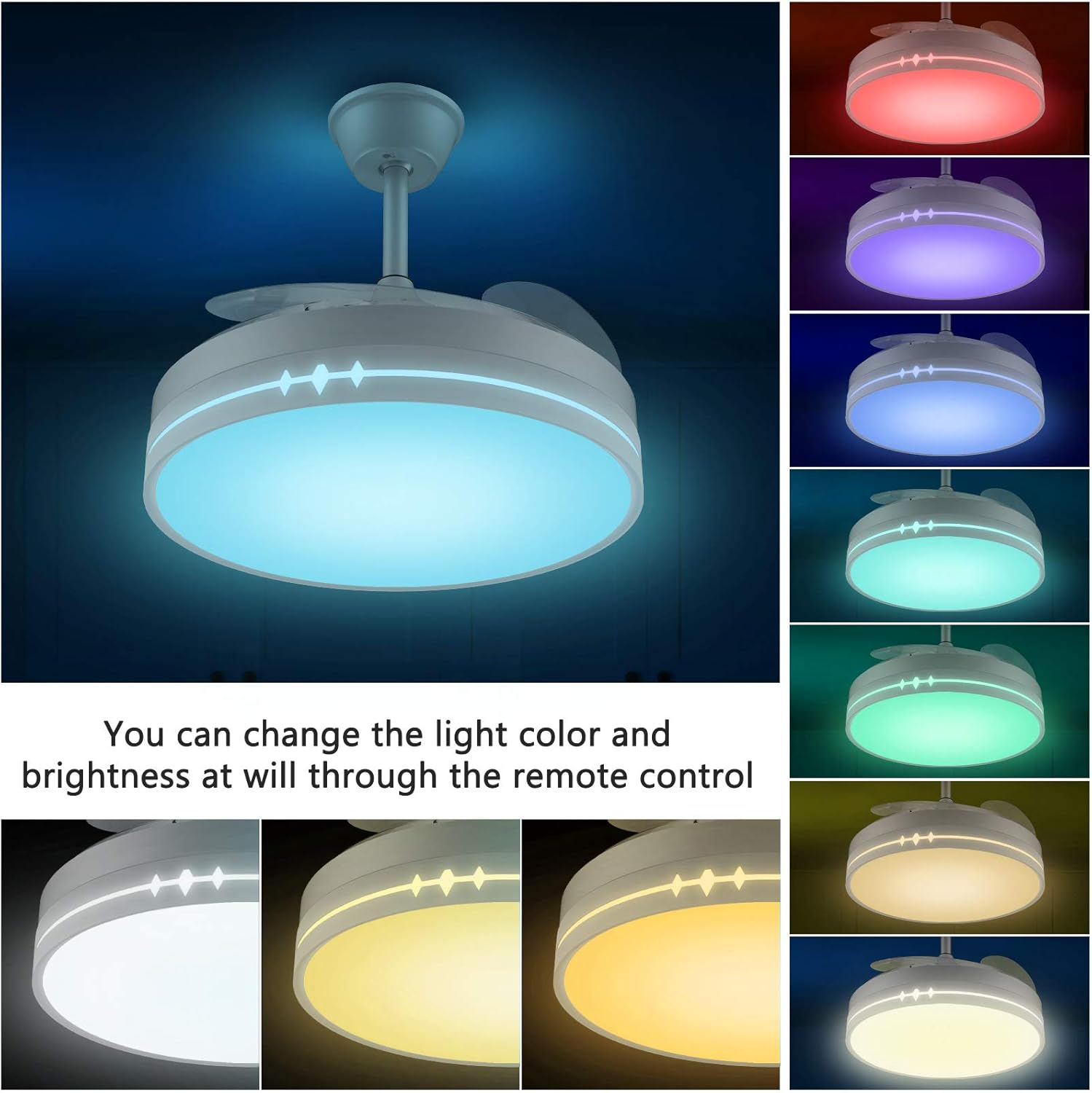 Horevo B028 LED Light Color and Brightness Options