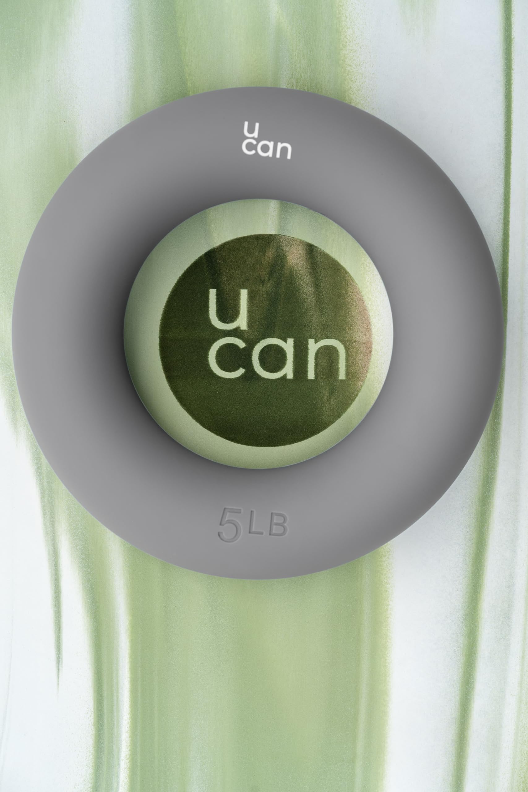U can Gewichtsringe aus Silikon für Training, Widerstandsringe für Yoga, Pilates und Fitness, strafft Arme, Beine und Bauch, kompaktes Zubehör für Zuhause oder Fitnessstudio (grau, 2,7 kg)