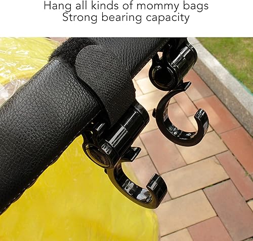 Miniatura 3 de 4 ganchos para cochecito de bebé, ganchos multifuncionales para colgar bolsas de compras, mochila, clips de gancho universales giratorios de 360