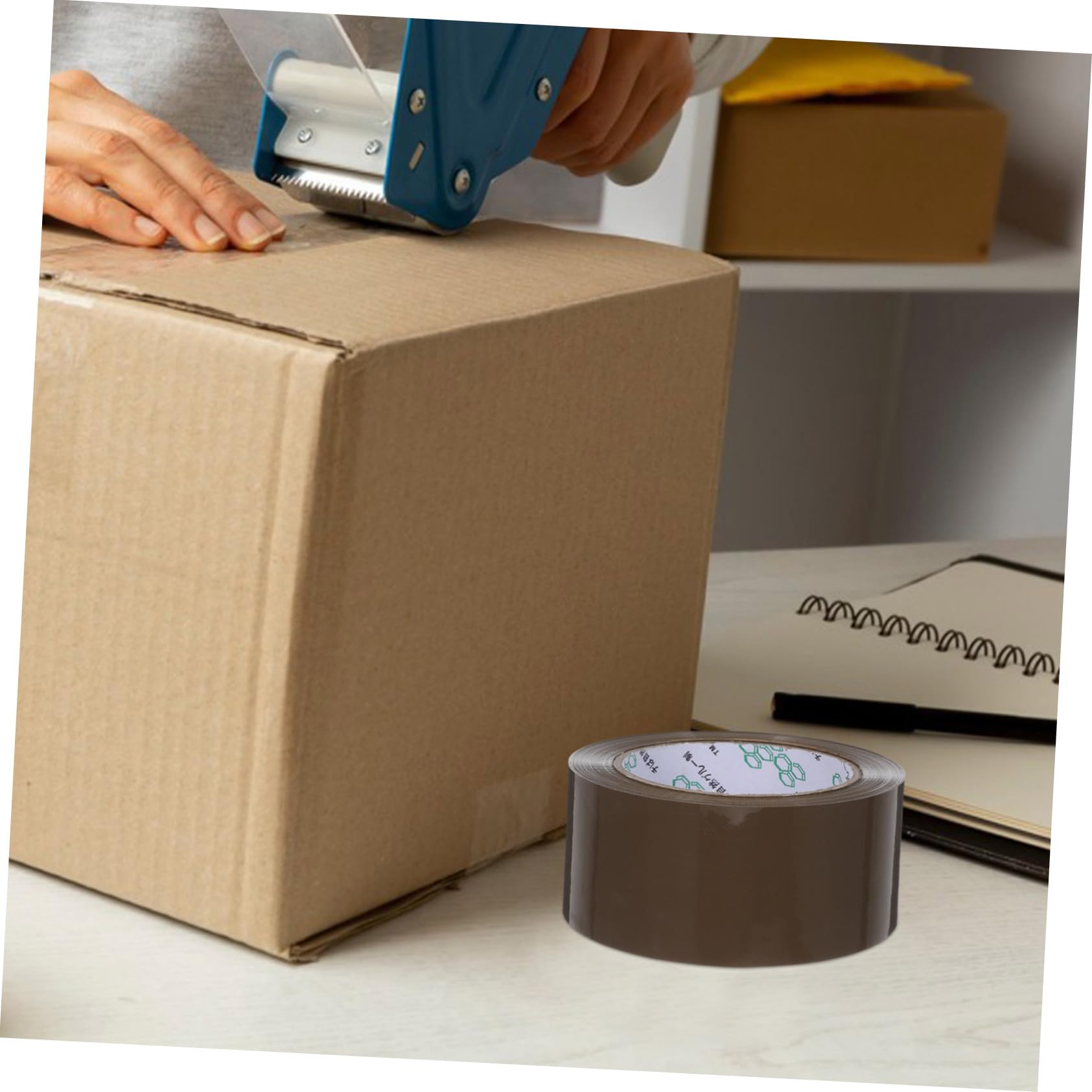 5 Rollen Verpackungsklebeband Starkes Packband für Versand Umzug und Büro Braunes Klebeband mit Hoher Haftkraft Vielseitig Einsetzbar für Kartonversiegelung und Sichere