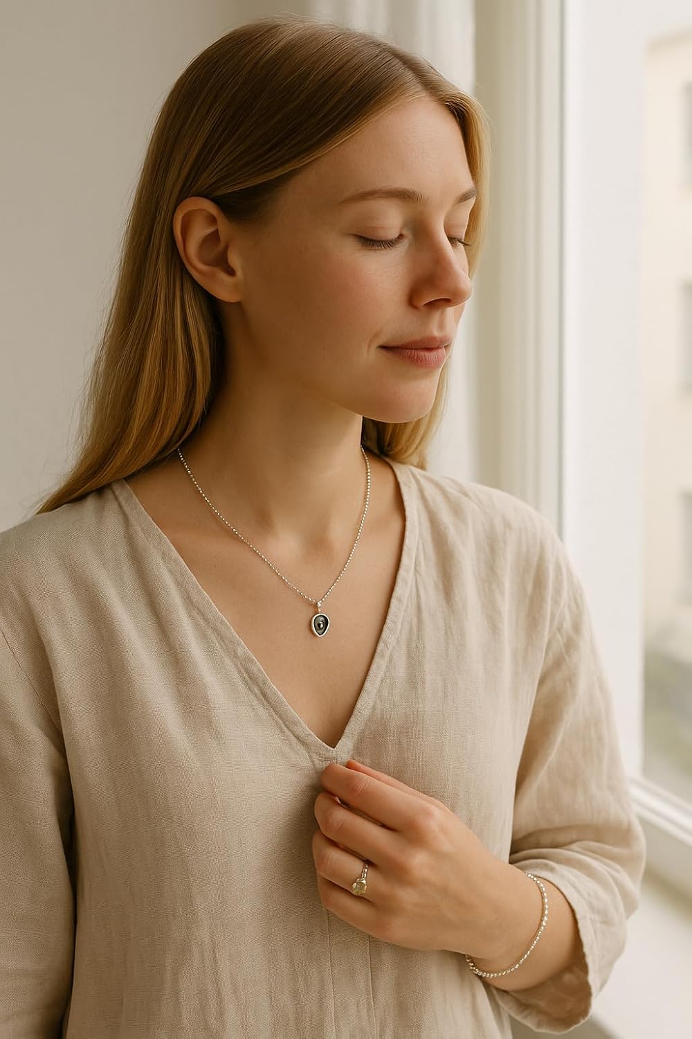 Cowboy Hat Sterling Silver Necklace 18 inches - Handmade Western Southern Jewelry Gift Ideas for Women and Teenagers Girls - Birthday Christmas Mother's Day Gift - Texas Theme - Image 3