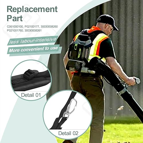 Miniatura 5 de Correas de soplador de mochila/arnés de soplador compatible con ecosopladores PB-260 PB260L PB261L PB-403 PB-403H PB413 PB-460 PB-601 sustituye a