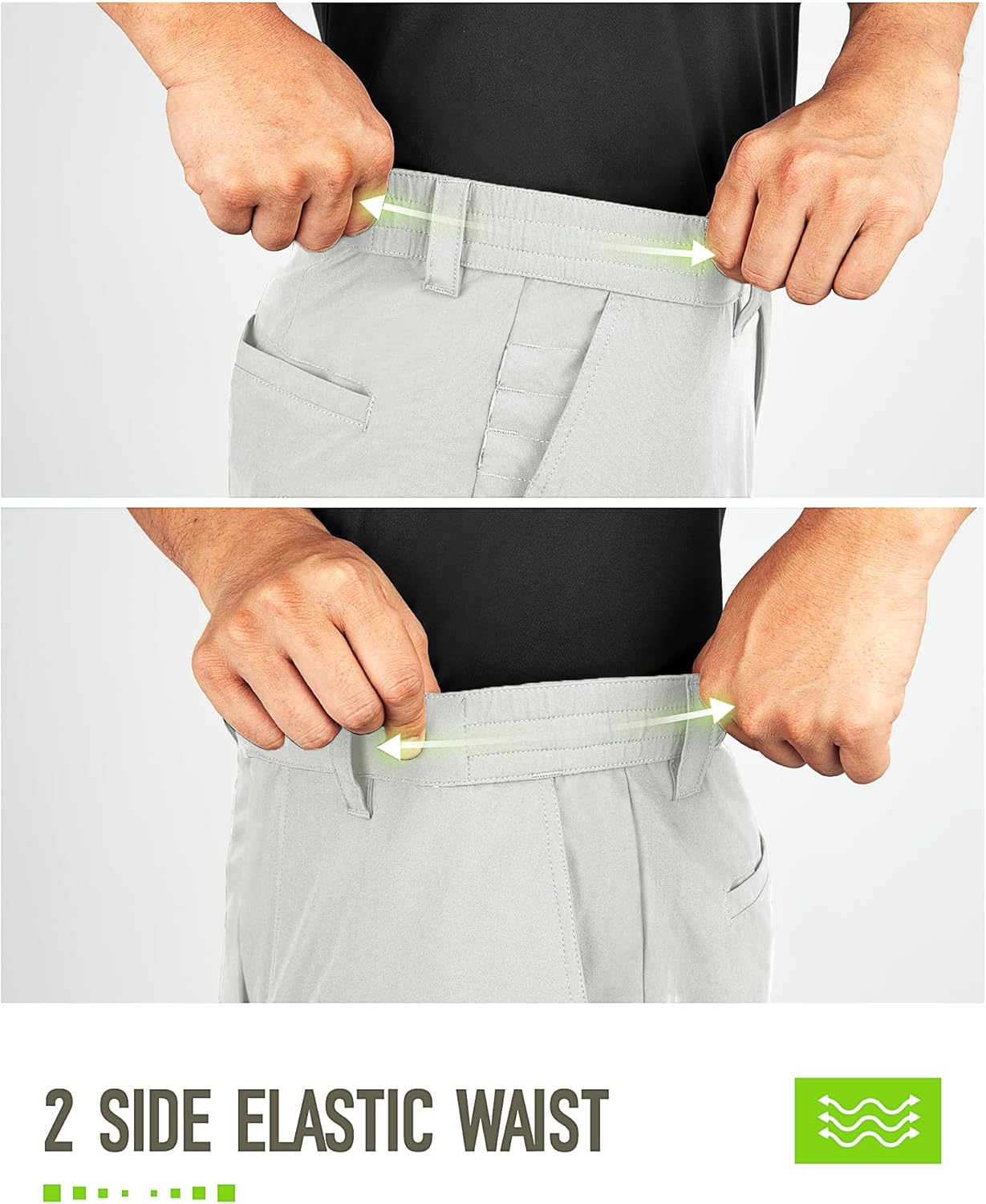 33,000ft Men's Golf Shorts 9" Dry Fit Stretch Golf Short UPF 50+ Lightweight Flat Front Golf Shorts with Pockets - Image 2