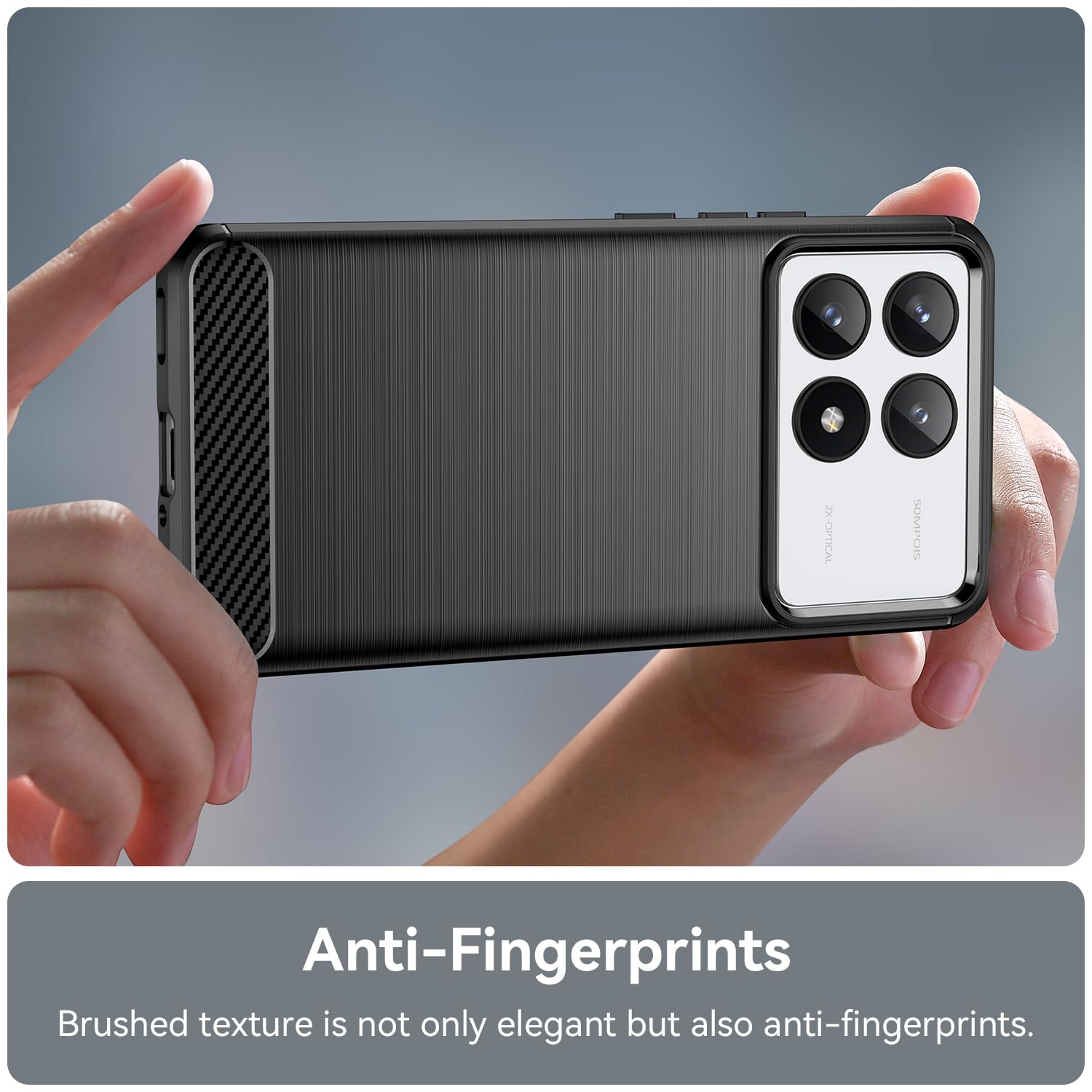 Cover Morbida TPU Per Xiaomi Poco F6 Pro 5G - Interno In Fibra Di Velluto, Airbag Antishock Angoli, Antiscivolo, Blu Scuro - 2