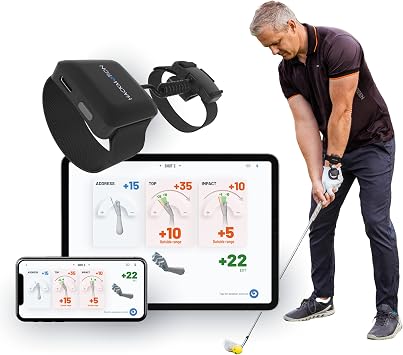 Hackmotion Plus Golf Swing and Wrist Angle Training Aid Provides Real-time Wrist Data to Fix Common Swing Faults and Improve Ball Flight