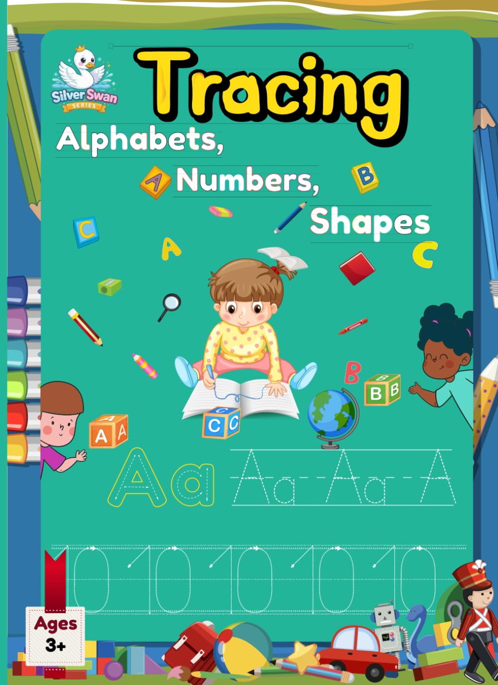 Tracing Alphabets, Numbers and Shapes (Silver Swan)