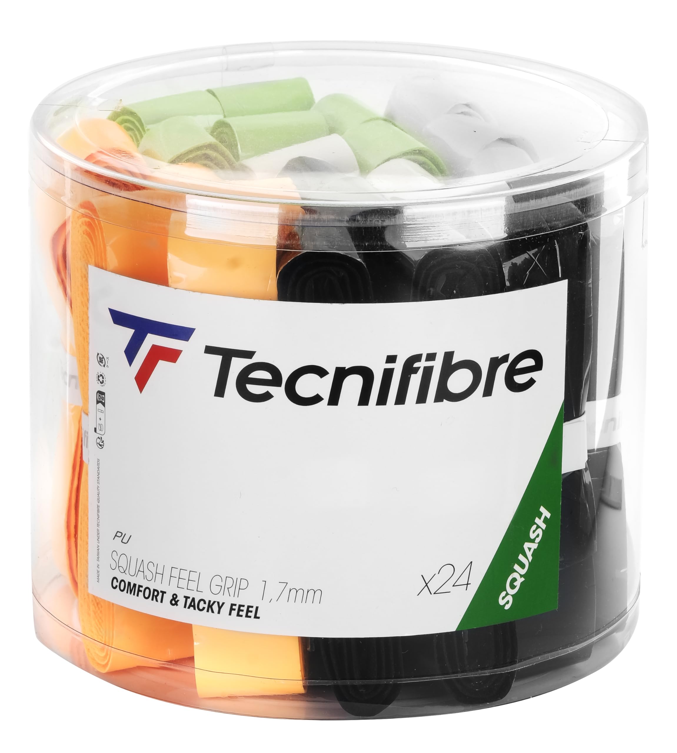 Tecnifibre Feel Pvc Of 24 Squash Grip 24 Units One Size