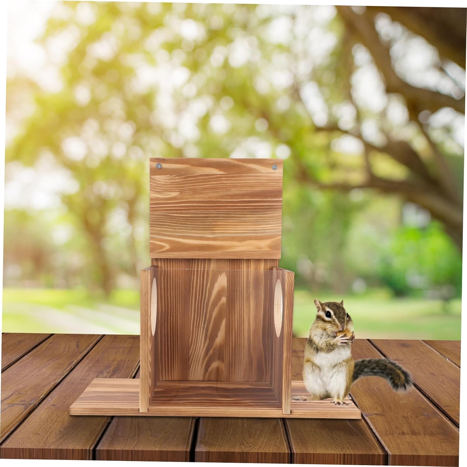 SUPVOX Outdoor Squirrel Feeder Hanging Garden Feeding House for Squirrels and Easy to Clean Durable Design Attract Wildlife to Your Backyard