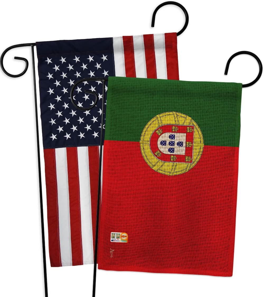 Portugal Garden Flags Pack Regional Nationality Nation International World Country Particular Area USA Applique Small Decorative Gift Yard House Banner Double-Sided Made In 13 X 18.5