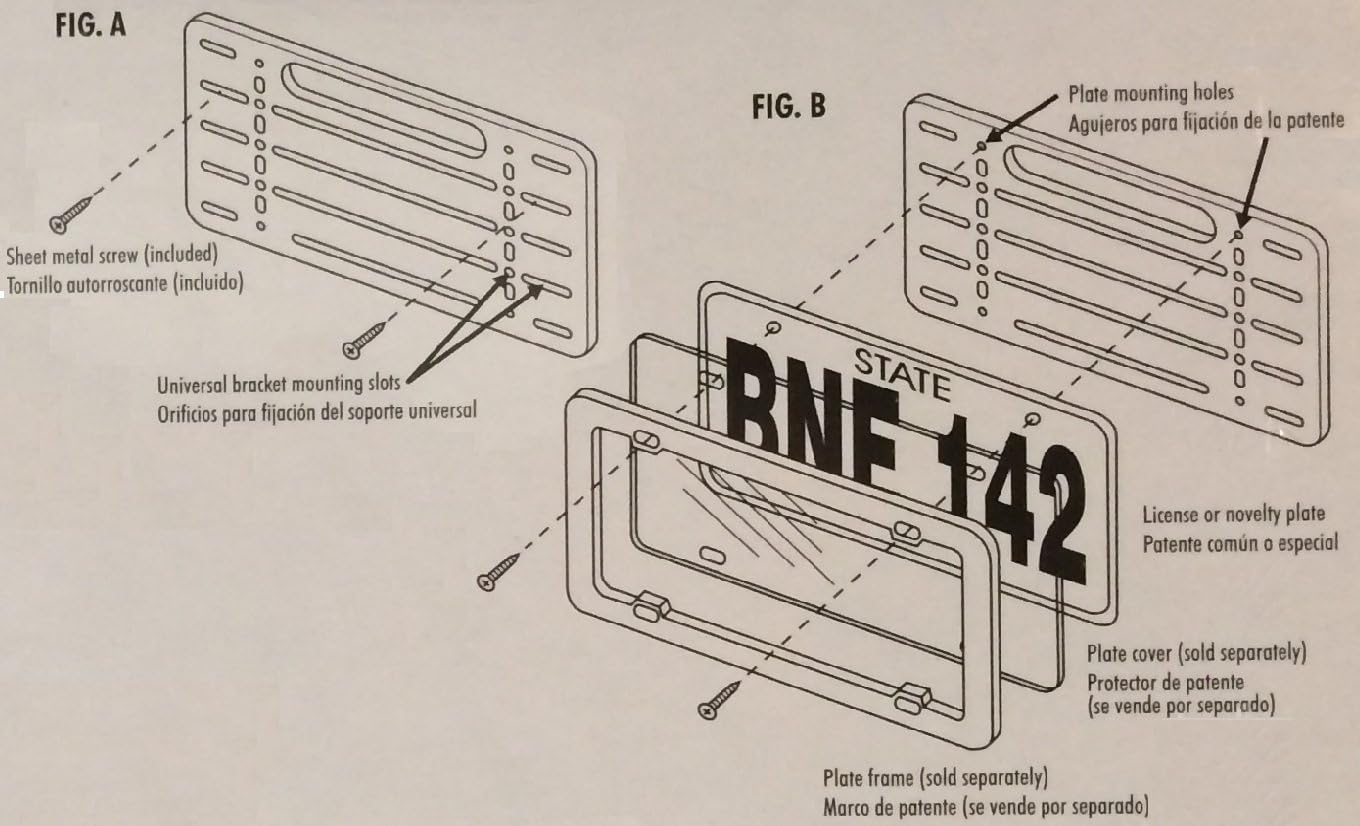 Bell 22-1-46127-8: License Plate Frame/Mounting Bracket