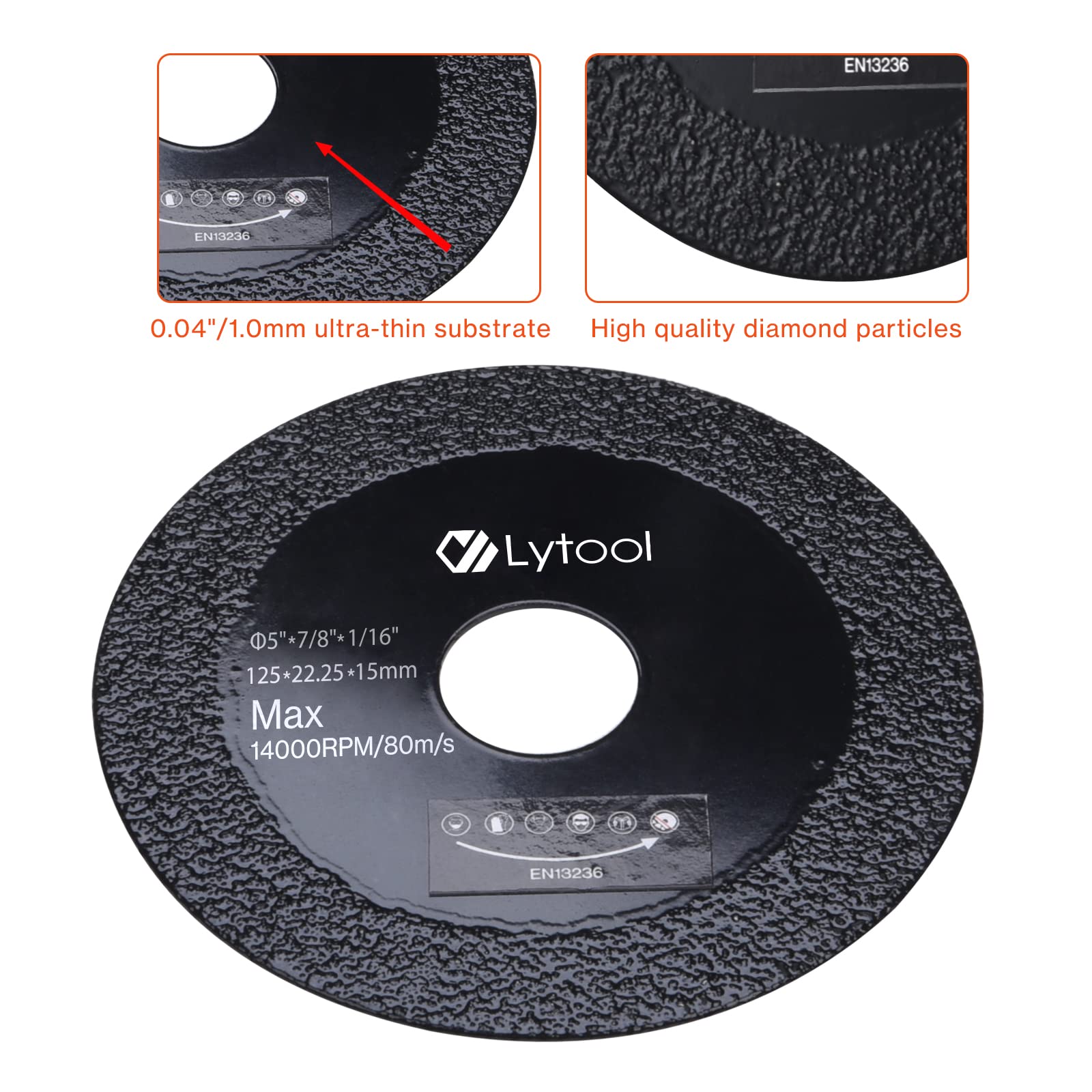 Tkxjry - Lot De 3 Disques Diamant 125mm - Pour Coupe Pierre, Béton, Granit - Pour Meuleuse D'angle