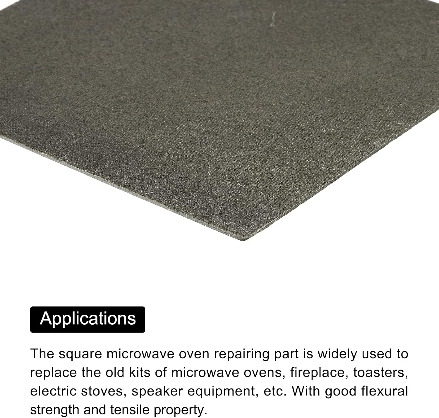 MECCANIXITY Waveguide Cover, 6"x6"x0.04" Mica Sheet, Mica Plates High Temperature 1050℃ Microwave Oven Repair Parts with Scissor for Microwave Oven, 3 Pack
