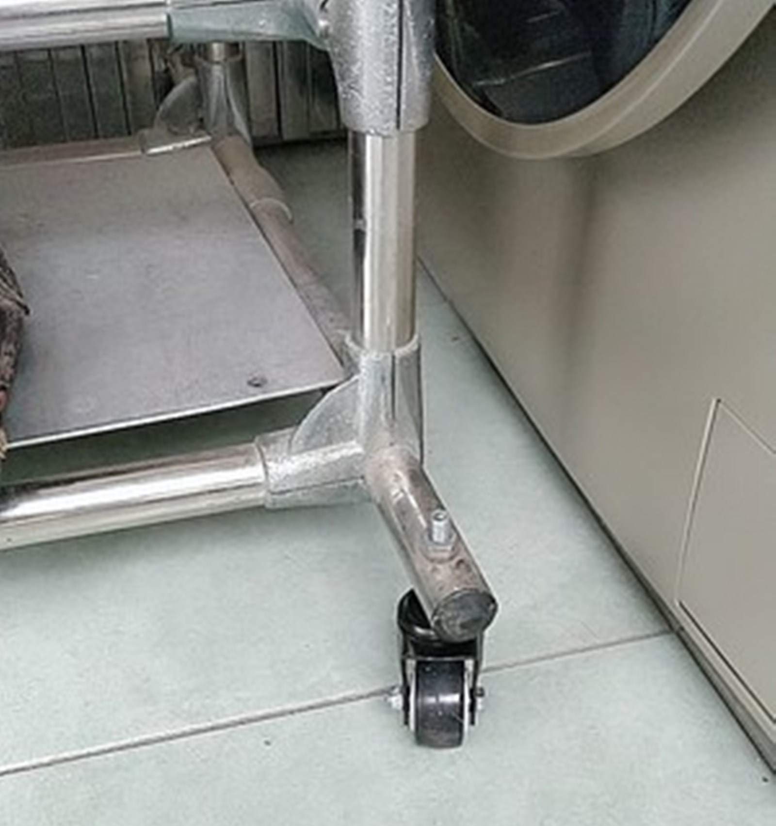ruote per spostare oggetti pesanti, Ruote con stelo girevoli da 1,5 pollici e 38 mm, ruote for scaffali for carrello da banco in PU nero, rotelle mobili, altezza asta filettata 40 mm, carico 100 kg, c