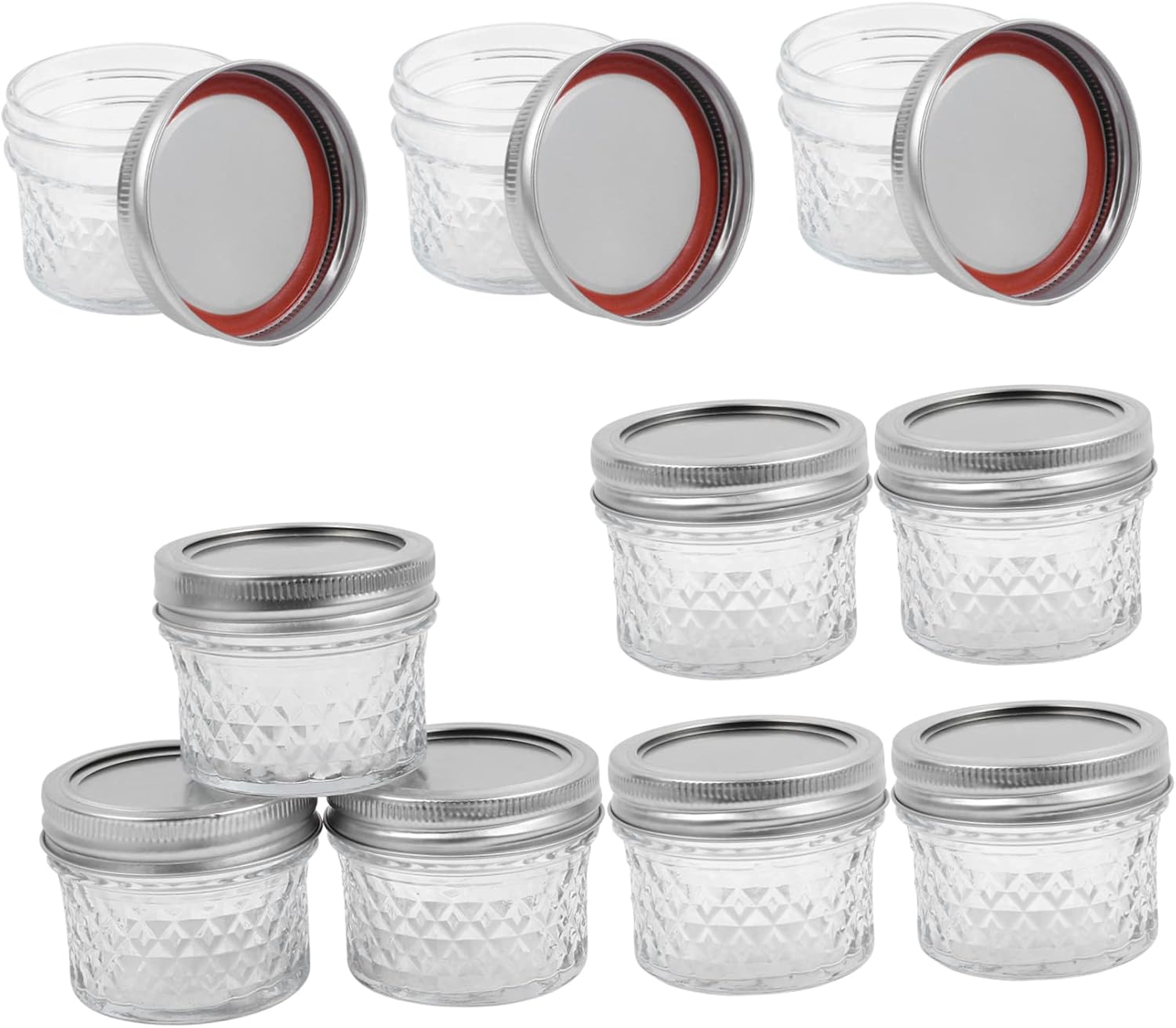 10pcs Jam Containers Sealed Cover Practical Honey Juice Storage Jars for Kitchen Organization -grade Design for - Use