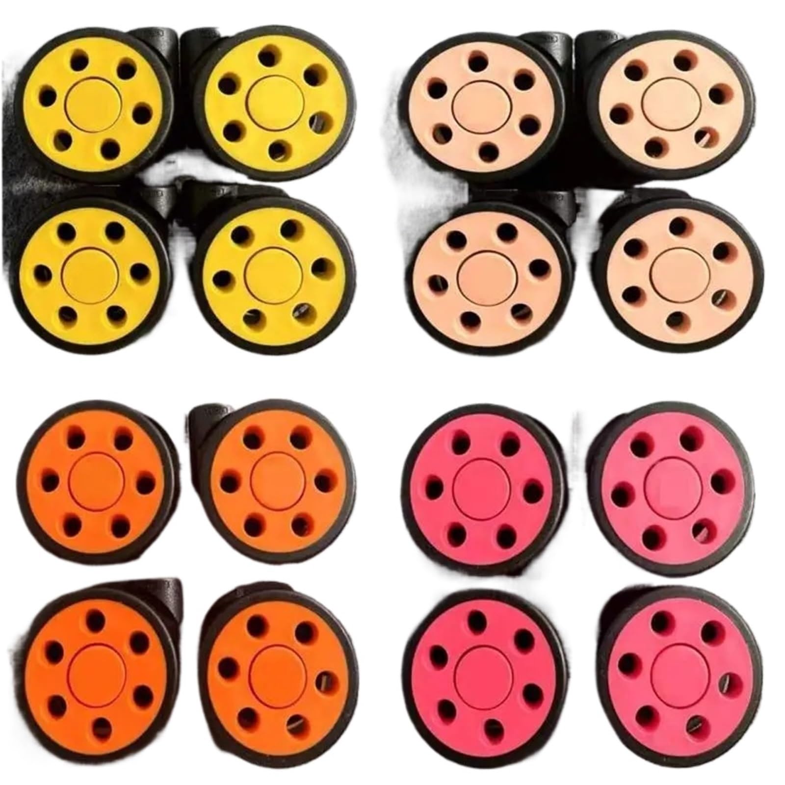 Ruote di ricambio per bagagli, silenziose per la riparazione di valigie, per carrelli e bagagli, accessori hardware portanti, 4 pezzi, 50 mm, colore: rosa