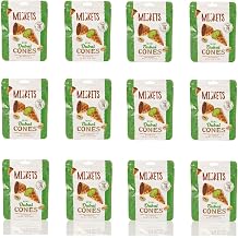 Mini Waffle Cones with Dairy, Dubai Chocolate Filling, Crunchy Bite-Sized Snack, Treat for Kids & Adults, 1.76 Oz, Pack of 12