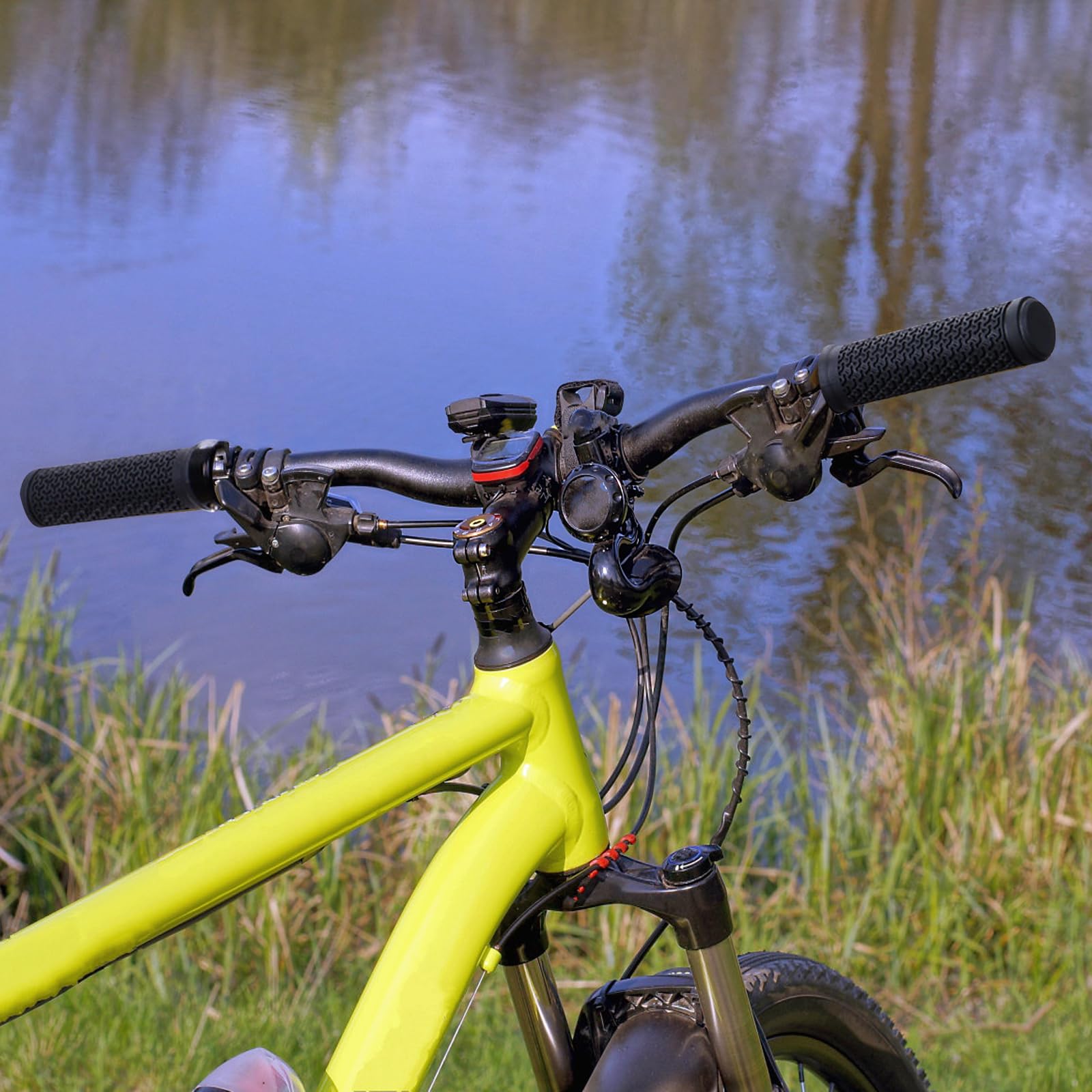 1 Paire De Poignées De Guidon En Caoutchouc Avec Verrouillage