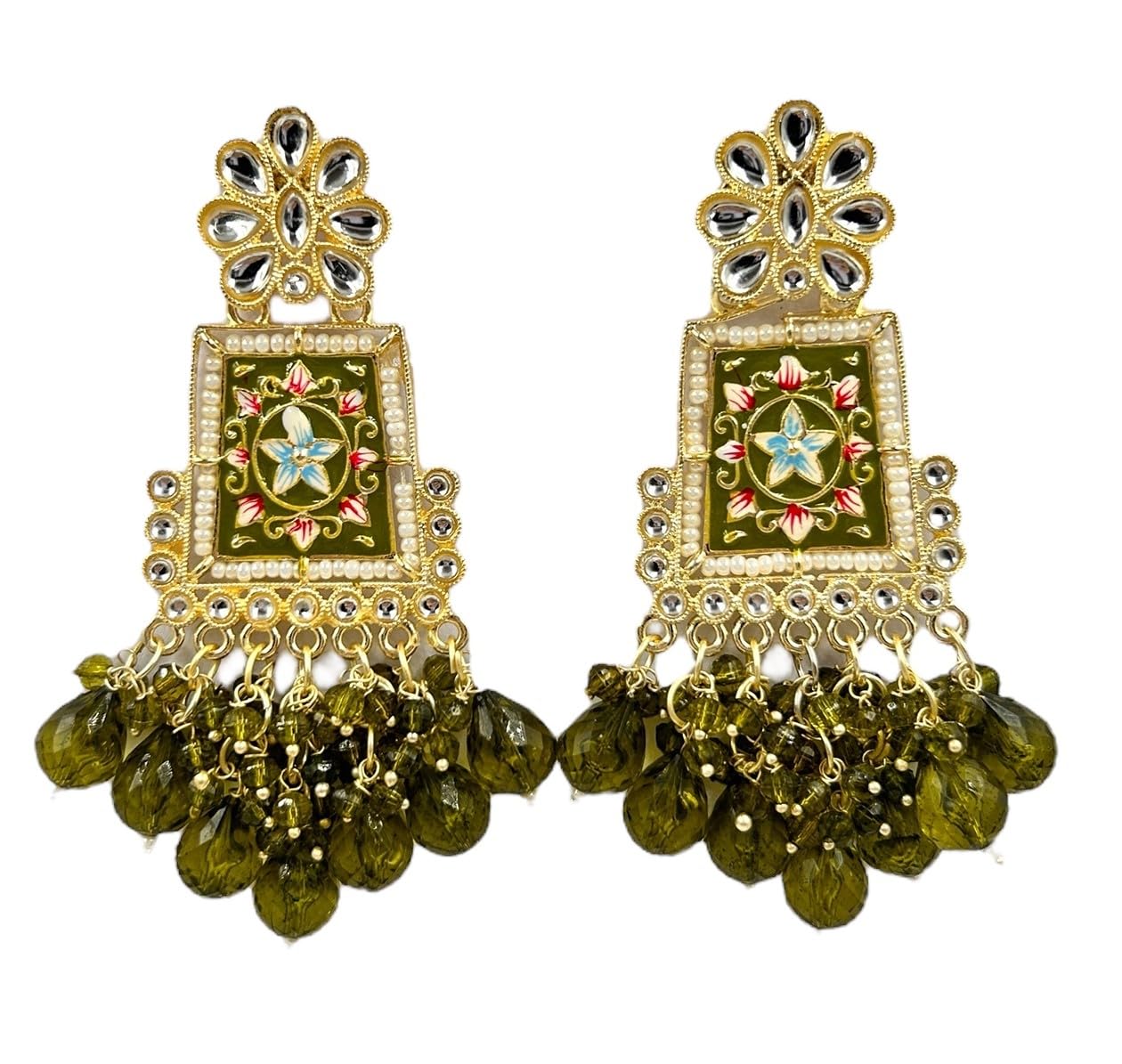 See full amazon price history chart for Square shape mehndi green earring Square shape mehndi green earring (B0DBDK7TST) Amazon Price History, Amazon Price Tracker