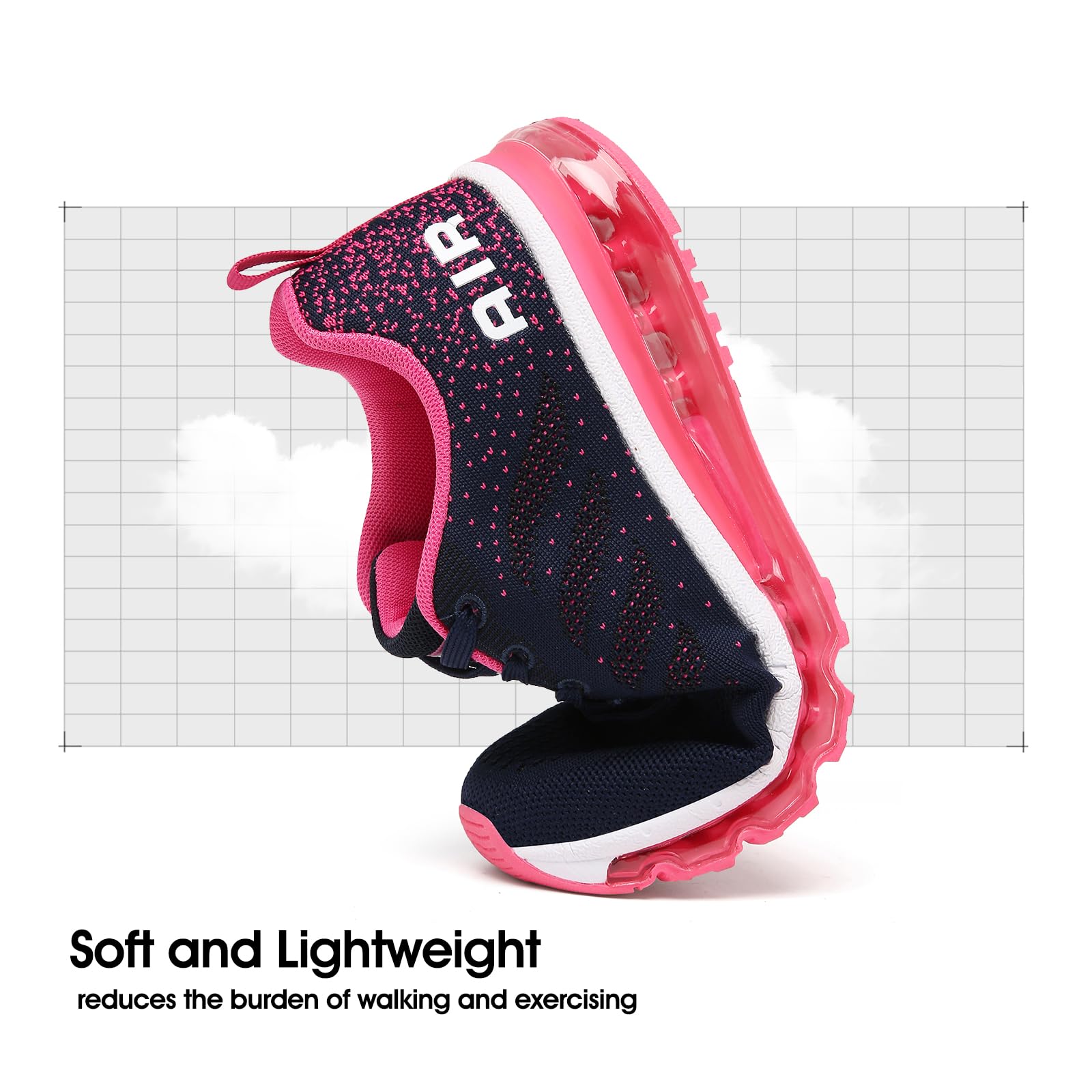 Uomo Donna Air Scarpe da Ginnastica Corsa Sportive Fitness Running Sneakers Basse Interior Casual all'Aperto 34-46 EU