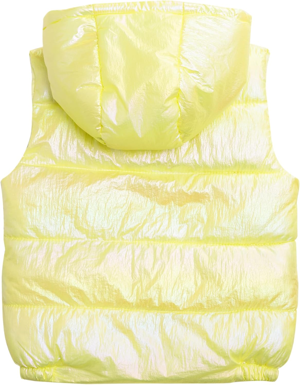 ranrann Kids Girls Boys Winter Warm Metallic Hooded Down Padded Vest Zipper Sleeveless Jacket Waistcoat Outwear