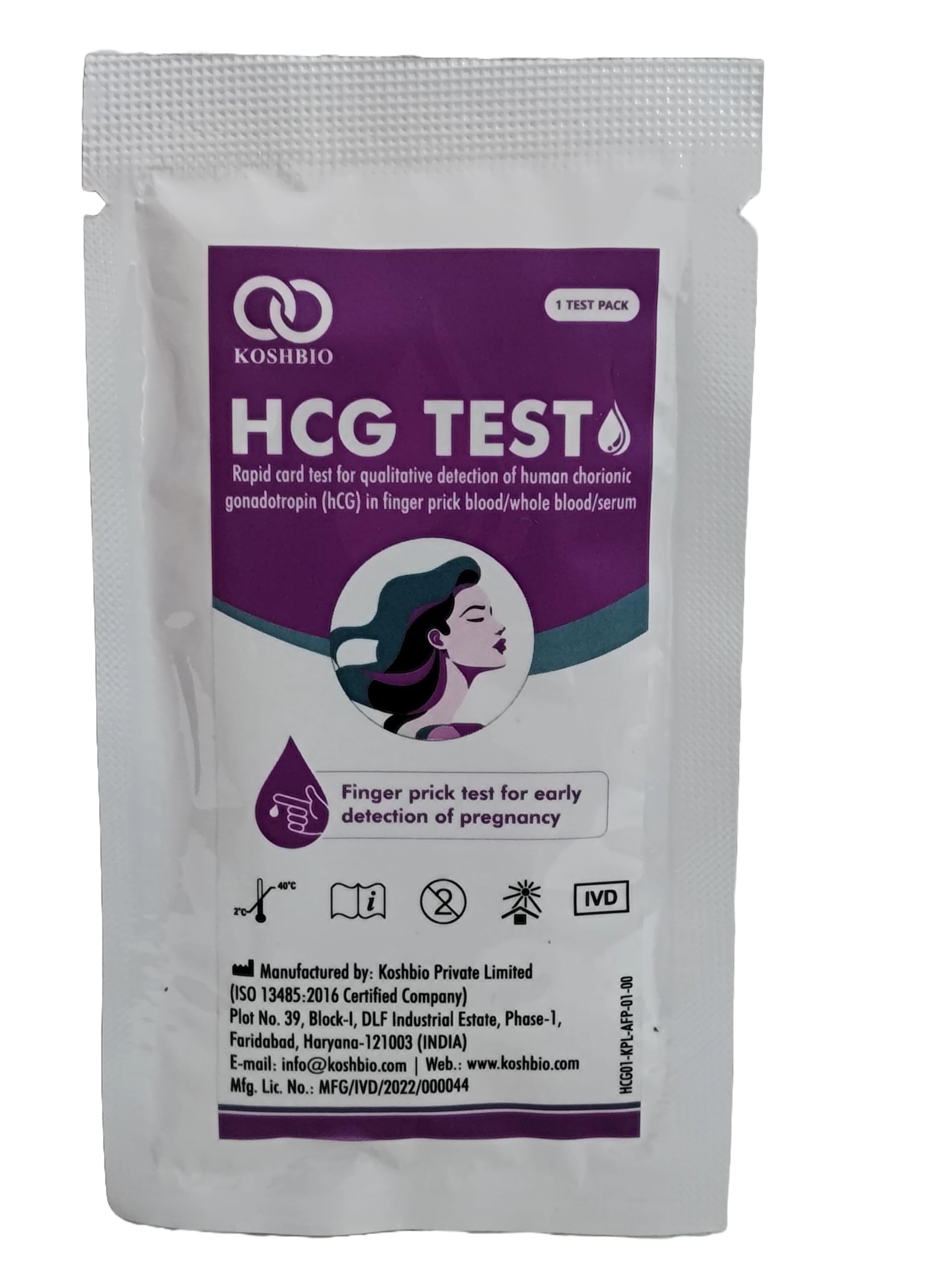 MediLytic Koshbio Pregnancy Test Kit (Finger Prick Method) – Pack of 1 Card | Rapid Blood Test for Early & Accurate Pregnancy Detection - Image 3 thumbnail