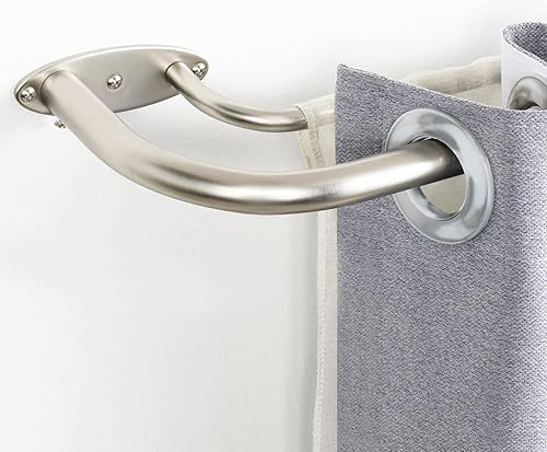 Miniatura 2 de Juego de cortinero doble envolvente para oscurecer la habitación, juego de varillas de metal extensibles de 1 pulgada y barra de 58 pulgadas
