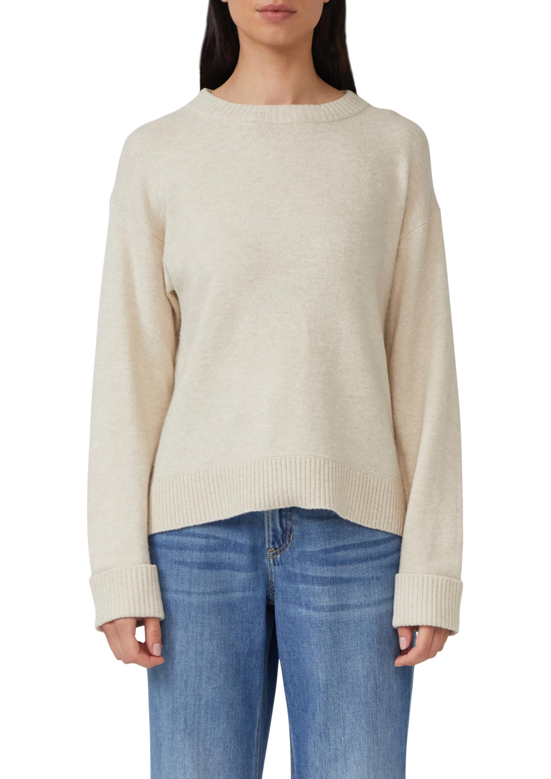 s.Oliver Weicher Strickpullover mit Ärmelaufschlag
