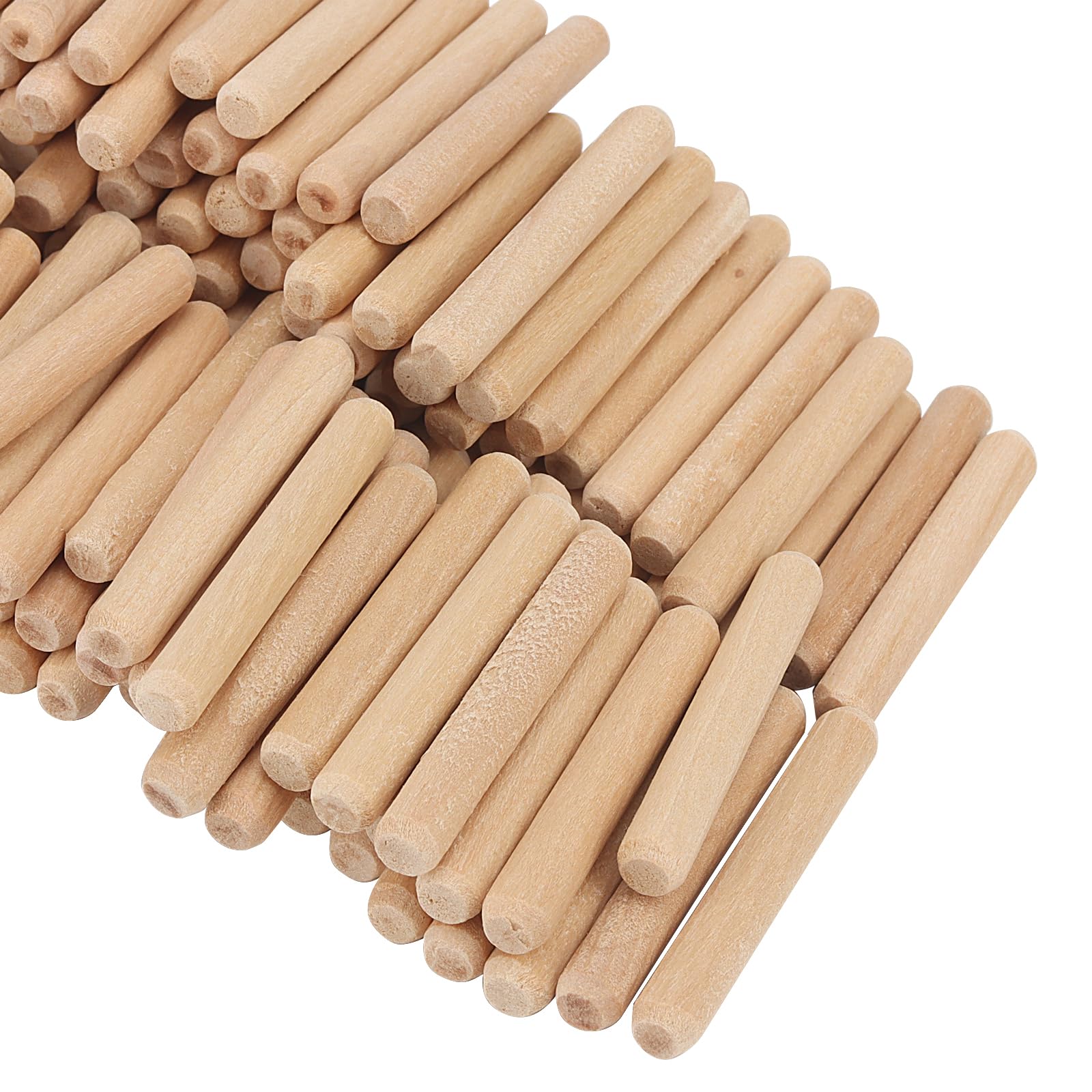 KEILEOHO 1000 PCS 6 x 40mm Wood Dowel Pins, 1/4 x 1.5 Inch Fluted Wooden Dowels Plugs with Beveled Ends - Image 3