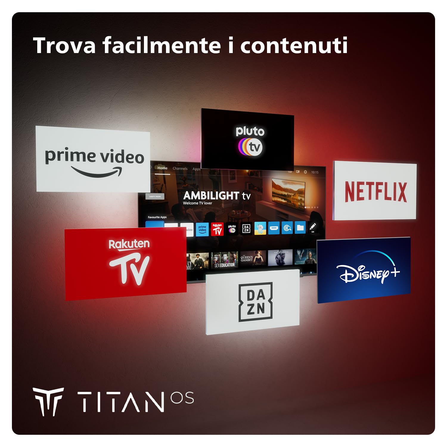 Philips Ambilight Xtra 65PML9019 4K Quantum Dot MiniLED Smart TV - Display 65’’ con processore P5 Perfect Picture Ultra HD, Titan OS, Dolby Vision e Dolby Atmos Sound - Grigio Antracite