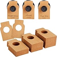 Juvale Kraft Wine Bottle Labels 300 Pack 2.2x3.5in Brown - Customizable Hang Tags for Cellar Organization & Personalized Wine Tags