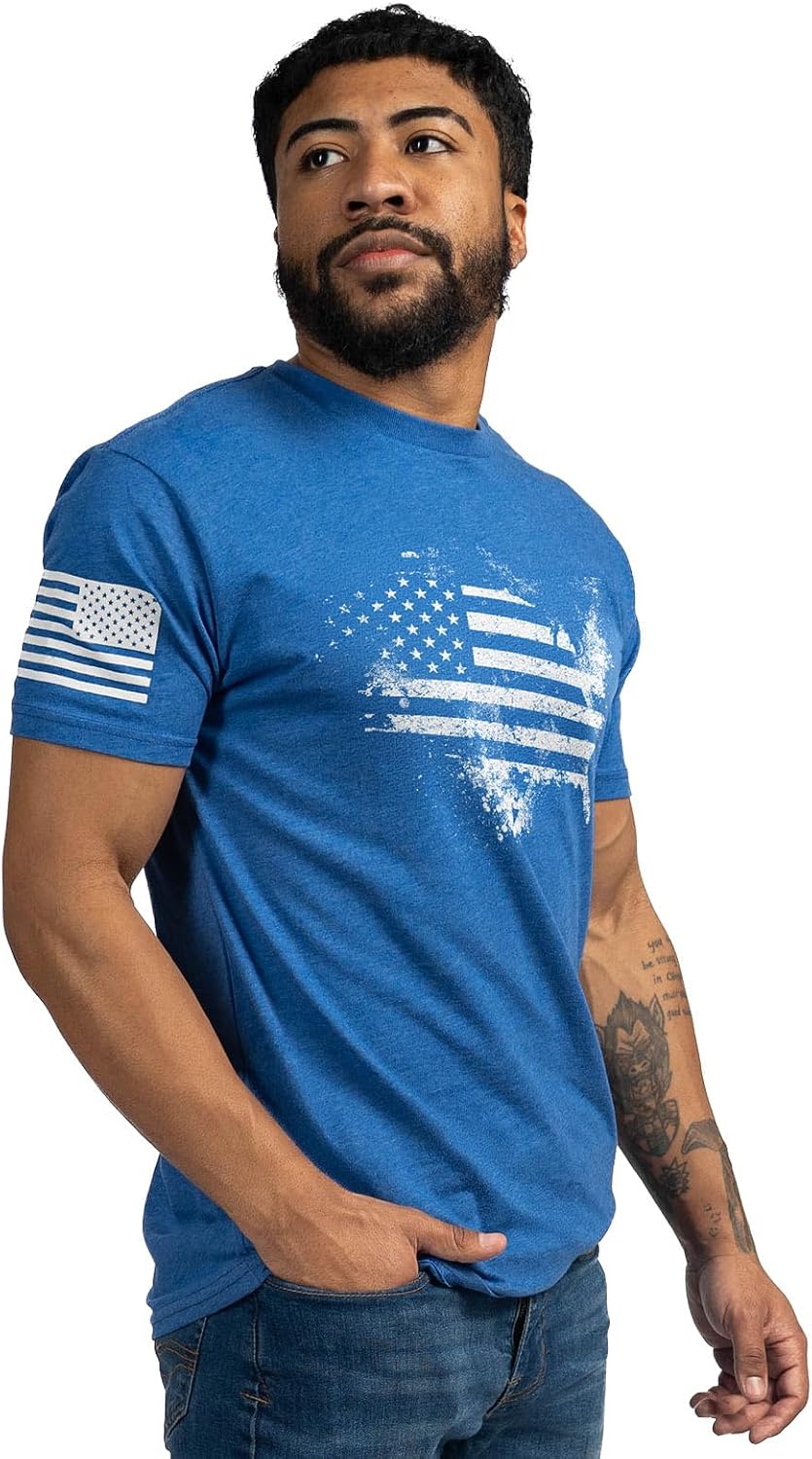 Grunt Style American Acid - USA Flag Graphic Tee, Patriotic Shirt - Men's Short Sleeve T-Shirt