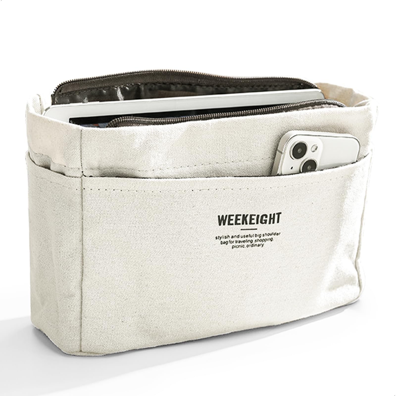 Innentaschen-Organizer Für Handtaschen – 35x21x16 Cm, Wasserdicht, Maschinenwaschbar, Mit Vielen Fächern